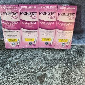 Monistat Care Chafing Relief Powder Gel 4 Pack Lot Exp 07/2027